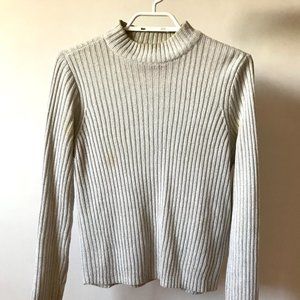 H&M Divided collection Light Grey Mock Knit Wear Sweatshirt